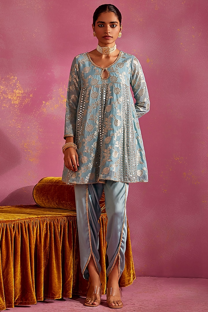 Bluebell Banarasi Tunic Set by Mustard Moon by Neyha and Vrinda