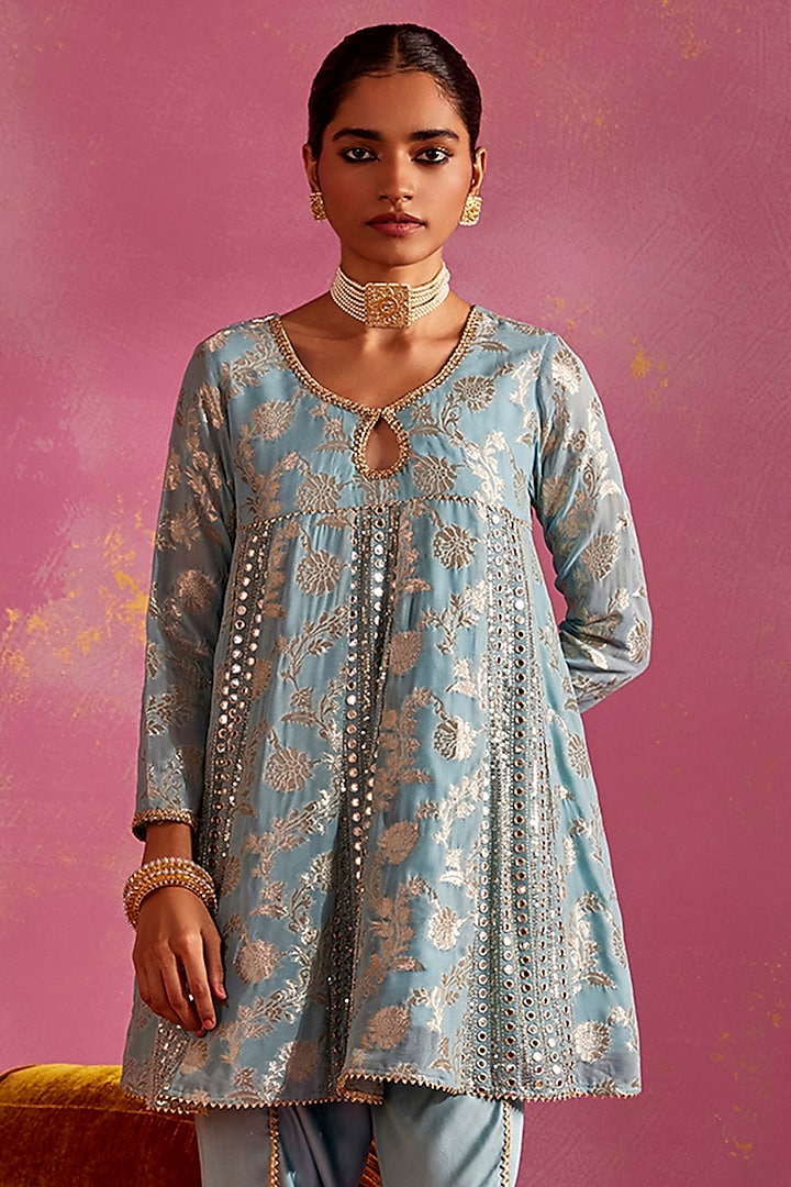 Bluebell Banarasi Tunic Set by Mustard Moon by Neyha and Vrinda at Pernia's Pop Up Shop