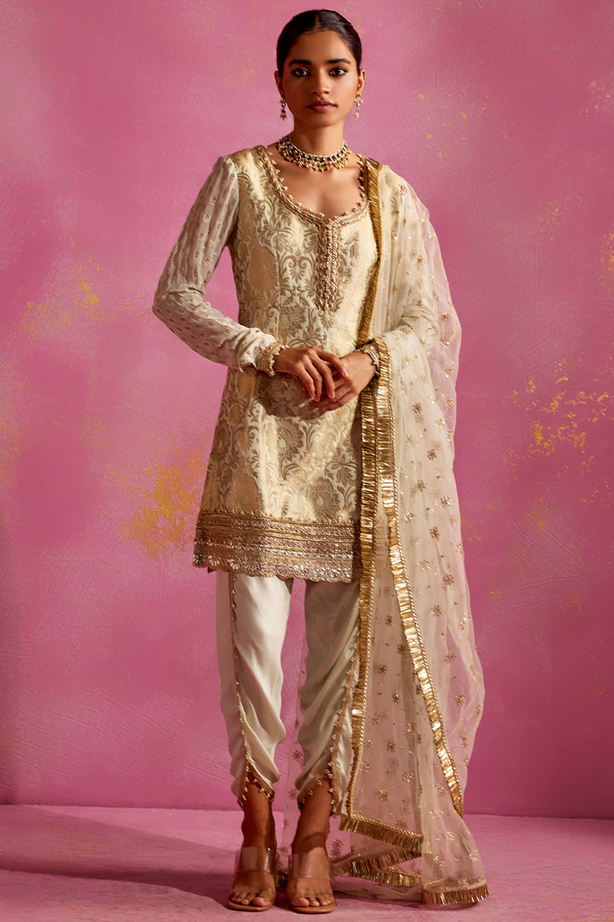 Radhika Lifestyle Banarasi Vol 1 Pure Dola Silk Fancy Designer Kurti Combo  Set Wholesaler Surat