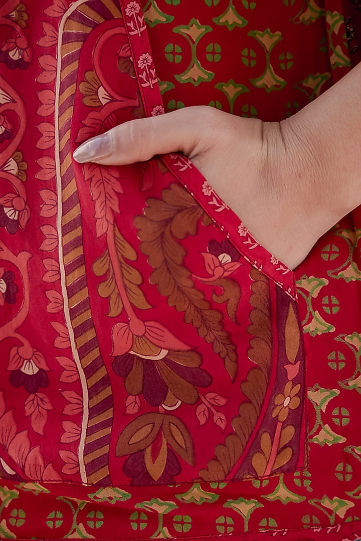 Multi-Coloured Cotton Kantha Quilt Waistcoat by Meld Studio at Pernia's Pop Up Shop