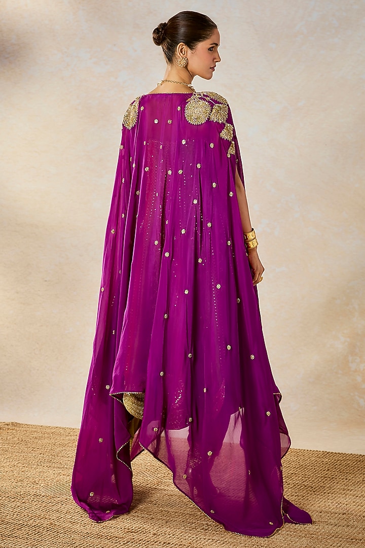 Multi-Colored Heavy Raw Silk Bridal Anarkali Set by Masaba at Pernia's Pop Up Shop