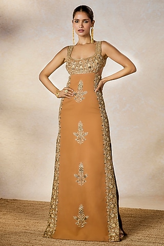 Tan Moss Crepe Gown by Masaba