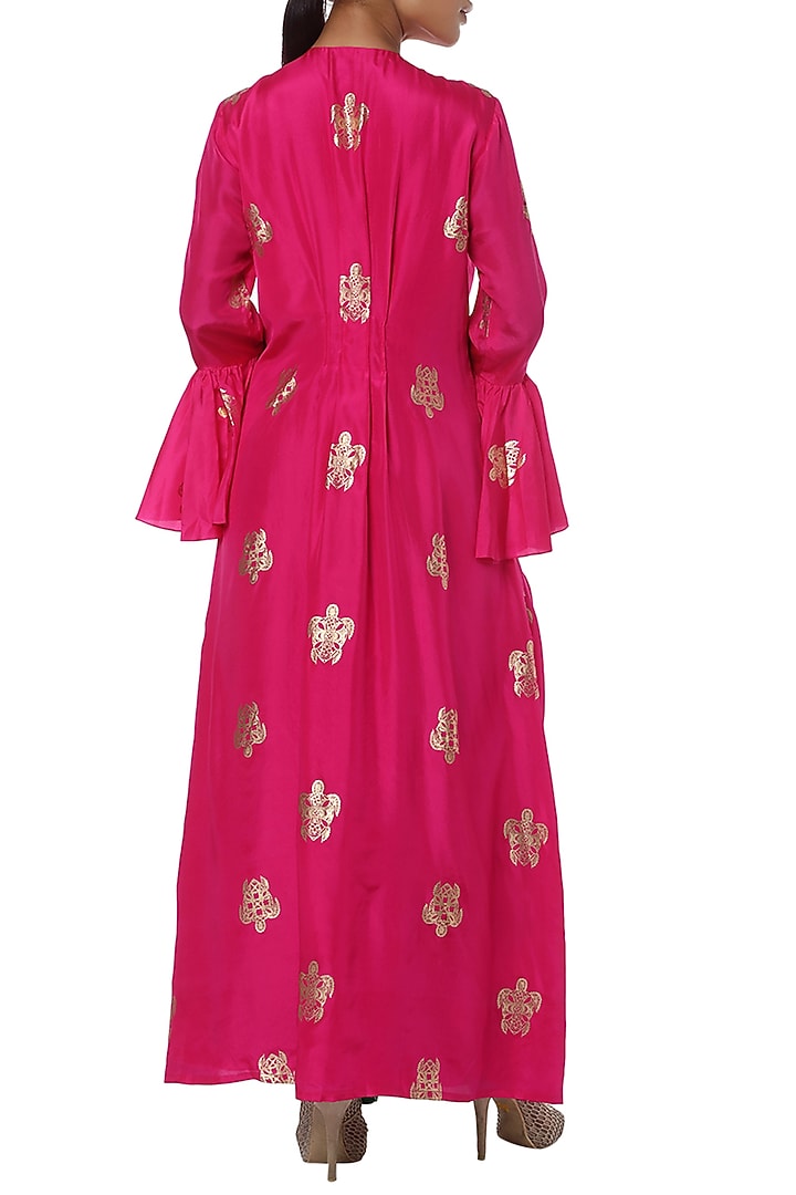 Fushcia pink printed kurta with green palazzo by Masaba at Pernia's Pop Up Shop