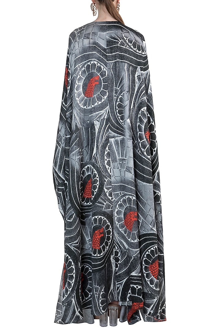 Grey & Black Wall Of Stark Cape by Masaba at Pernia's Pop Up Shop