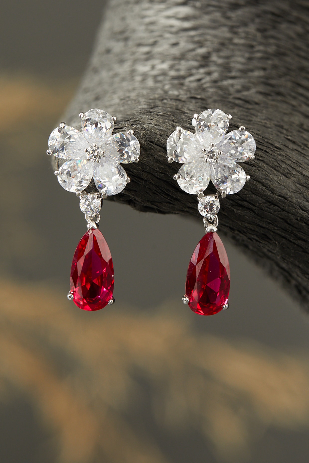 Ruby on sale drop earrings