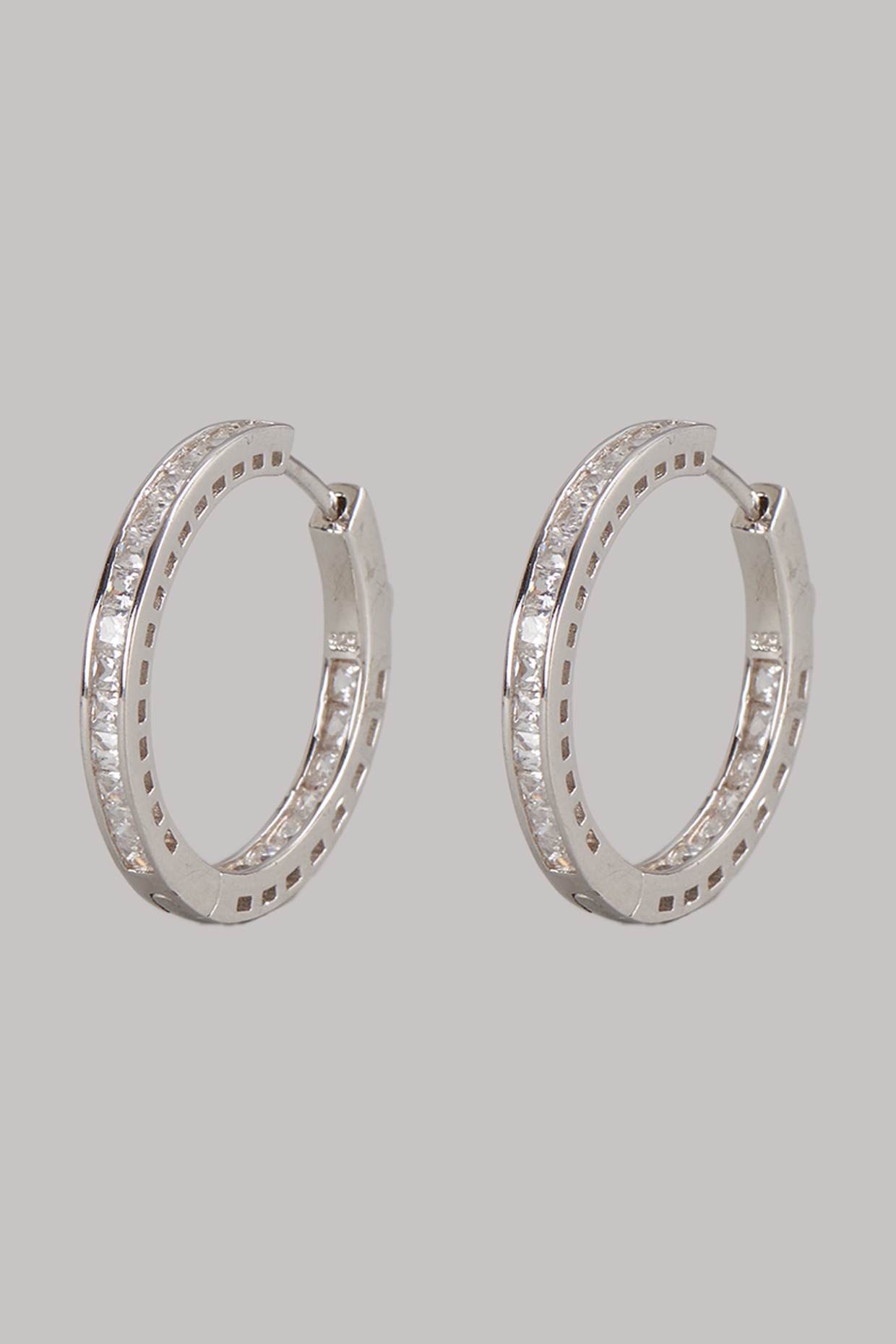 Swarovski Stone Hoop Pierced Earrings 2024 | favors.com