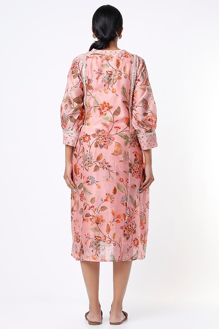 Blush Pink Printed Tunic Dress by Mulberry Blue at Pernia's Pop Up Shop