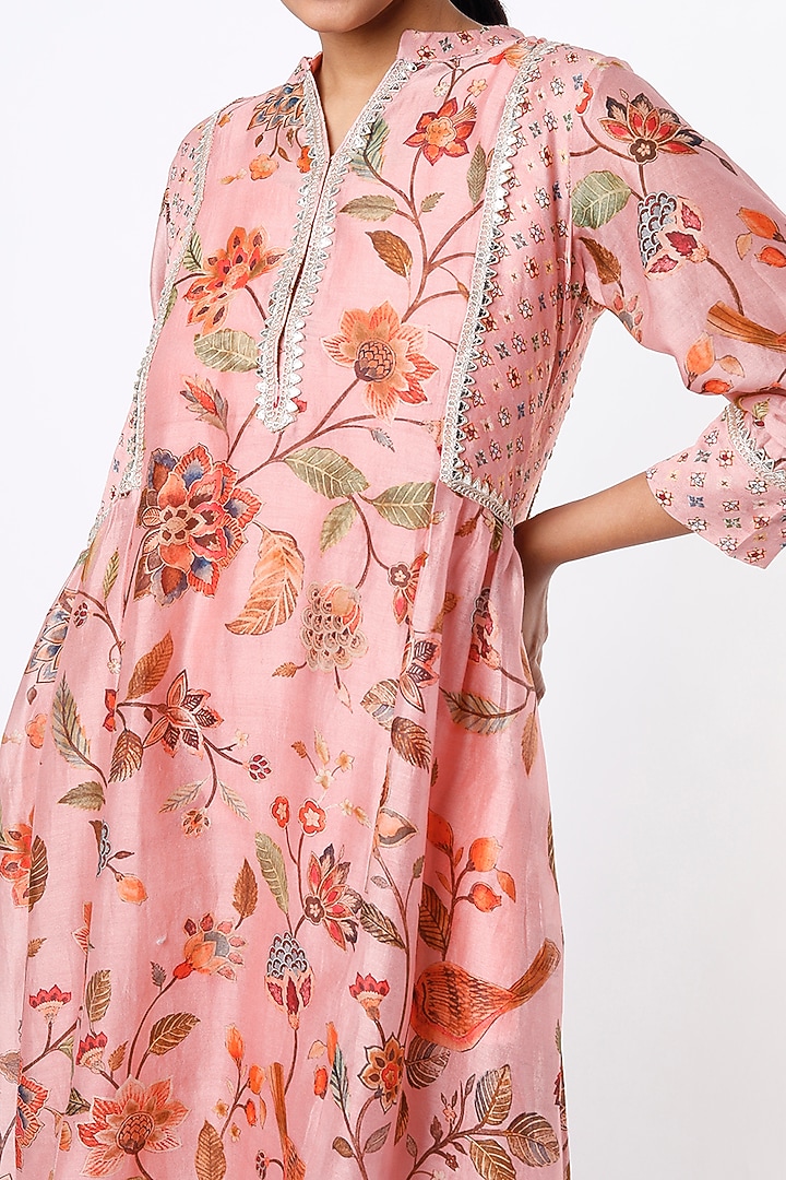 Blush Pink Printed Tunic Dress by Mulberry Blue at Pernia's Pop Up Shop