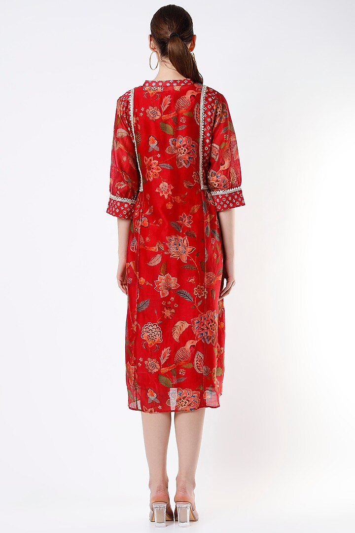 Red Printed Summer Dress by Mulberry Blue at Pernia's Pop Up Shop