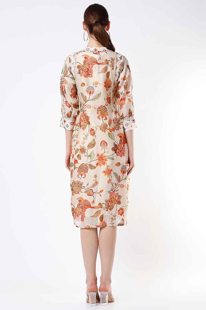 Off-White Printed Summer Dress by Mulberry Blue at Pernia's Pop Up Shop