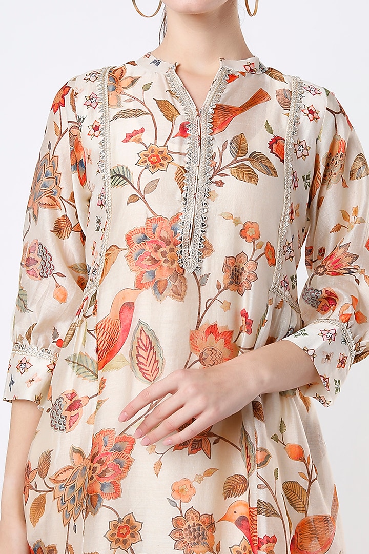 Off-White Printed Summer Dress by Mulberry Blue at Pernia's Pop Up Shop