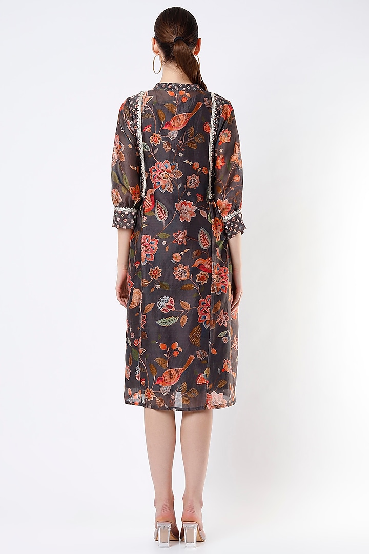 Grey Printed Summer Dress by Mulberry Blue at Pernia's Pop Up Shop