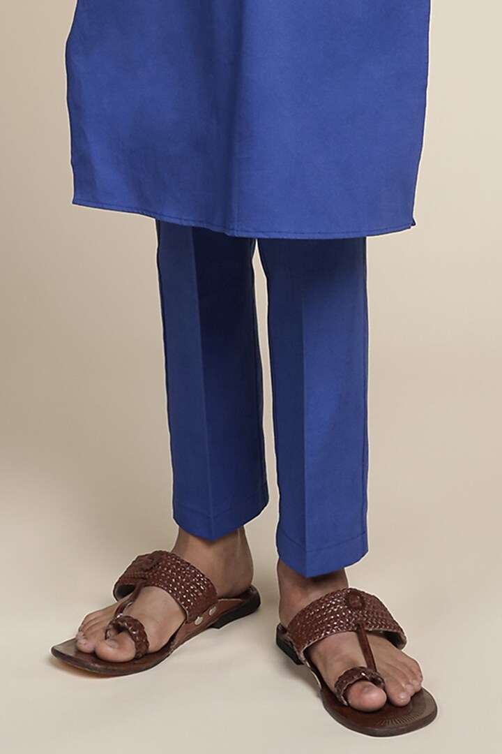 Bottle Green Cotton Chinon Gota Work Nehru Jacket Set For Boys by Mulyo Kids at Pernia's Pop Up Shop