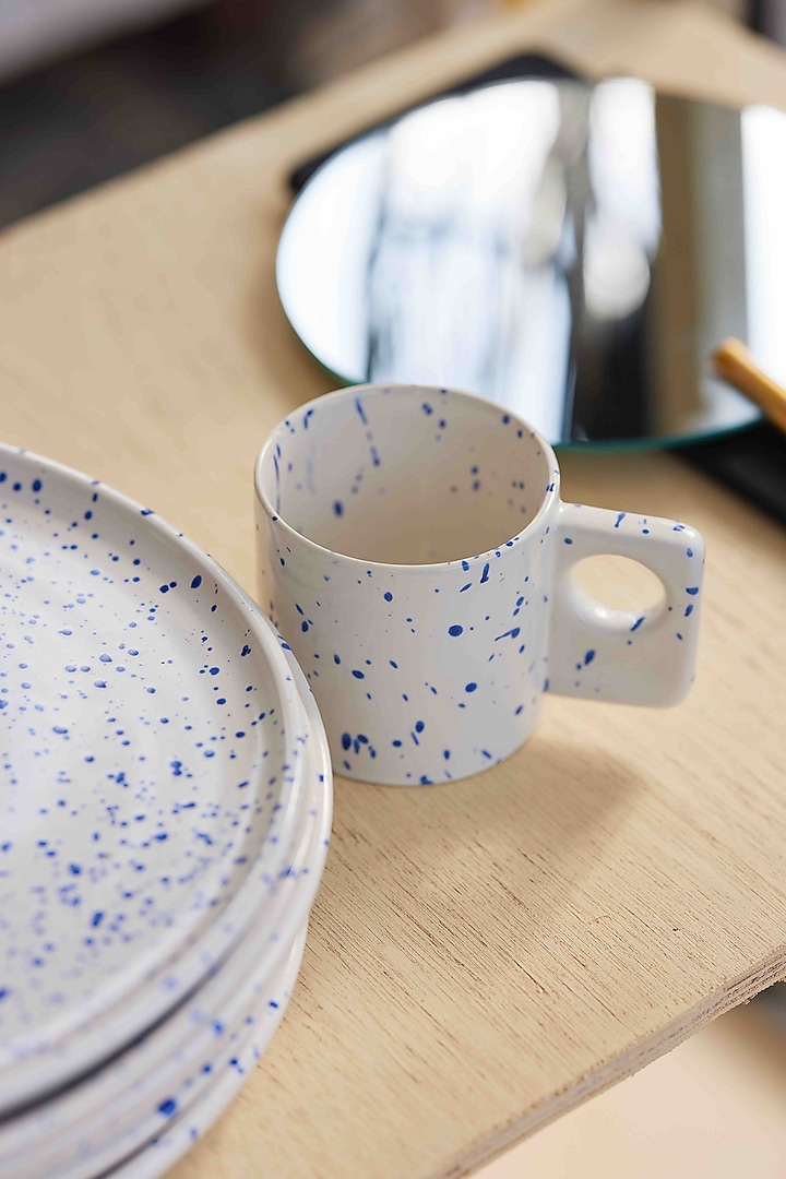 Blue Ceramic Cups (Set of 2) by Muun Home at Pernia's Pop Up Shop