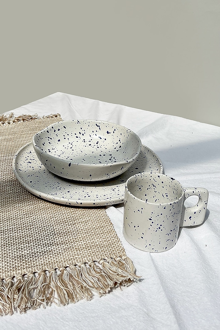 Blue Ceramic Cups (Set of 2) by Muun Home at Pernia's Pop Up Shop