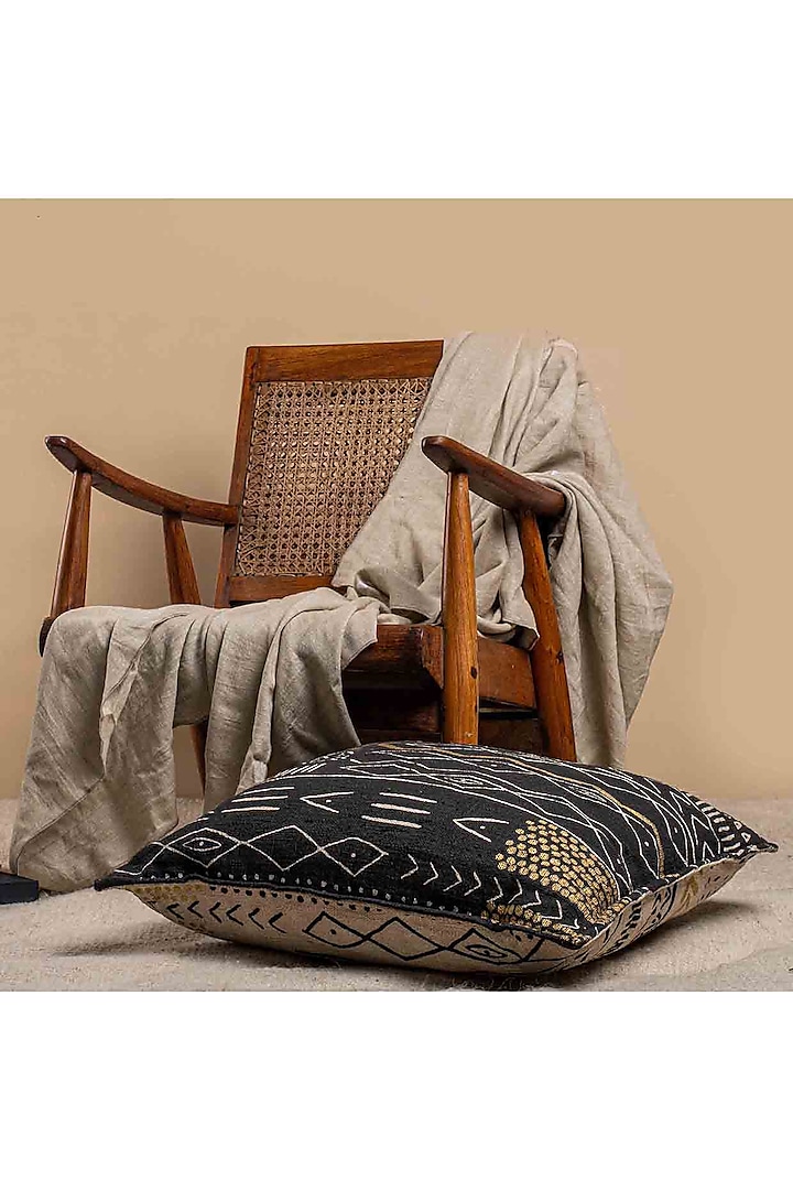 Tribal Motif Reversible Floor Cushion by Muun Home