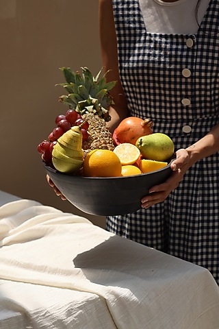 Black Dual Tone Salad Bowl by Muun Home