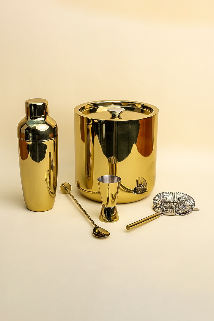 Gold Stainless Steel Ice Bucket by Muun Home at Pernia's Pop Up Shop