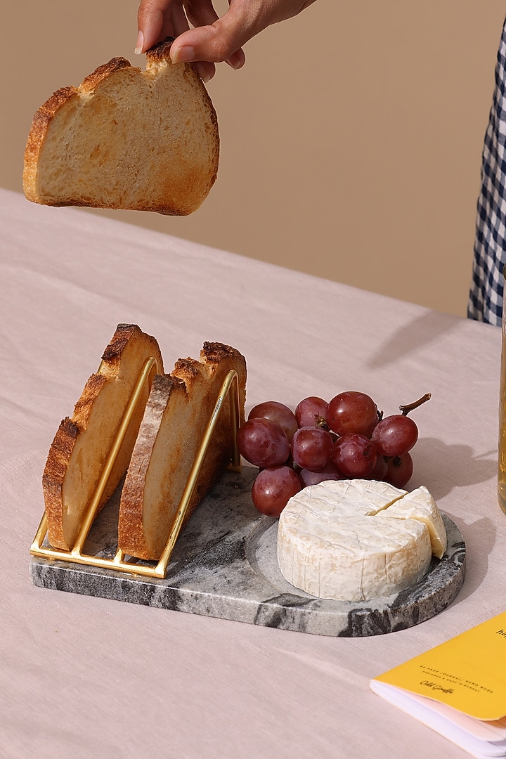 Grey Marble Toast Tray by Muun Home at Pernia's Pop Up Shop