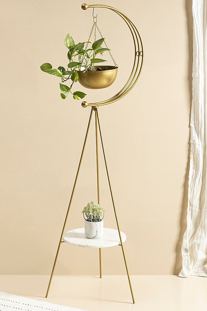 Gold Iron Tripod Planter by Muun Home at Pernia's Pop Up Shop