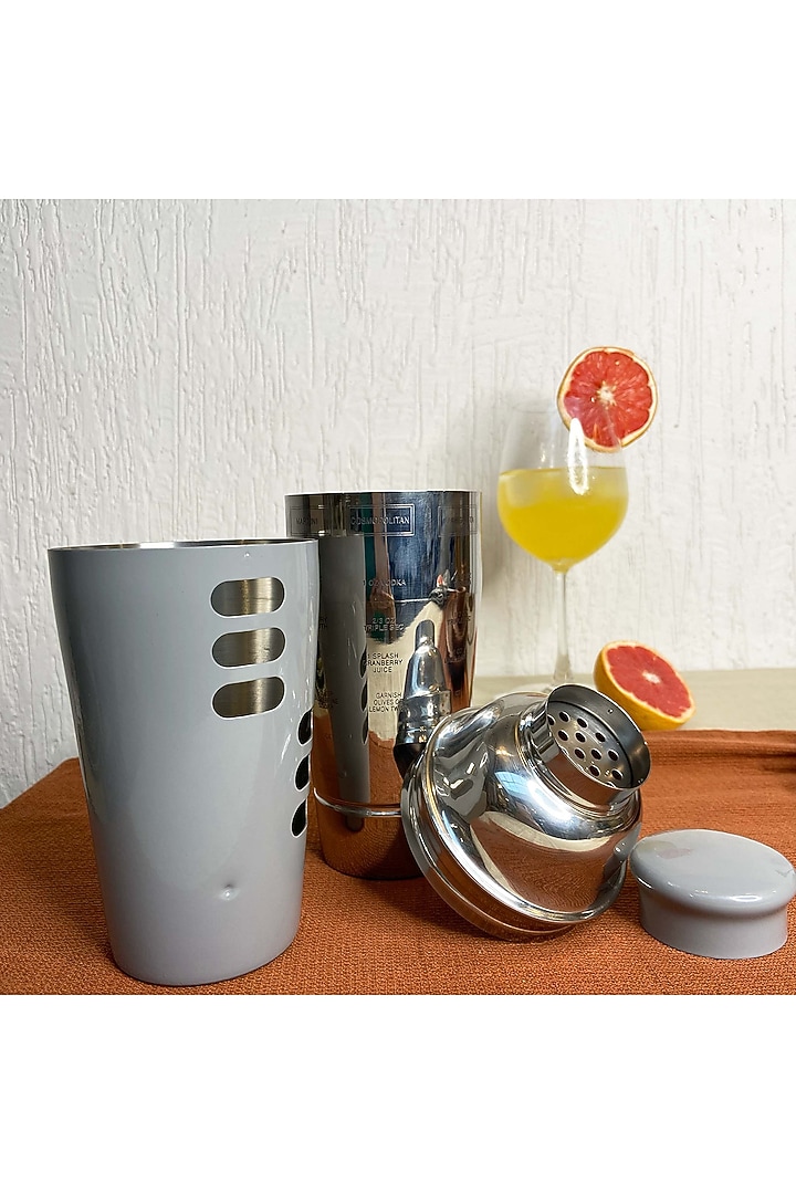Grey Stainless Steel Cocktail Shaker by Muun Home at Pernia's Pop Up Shop