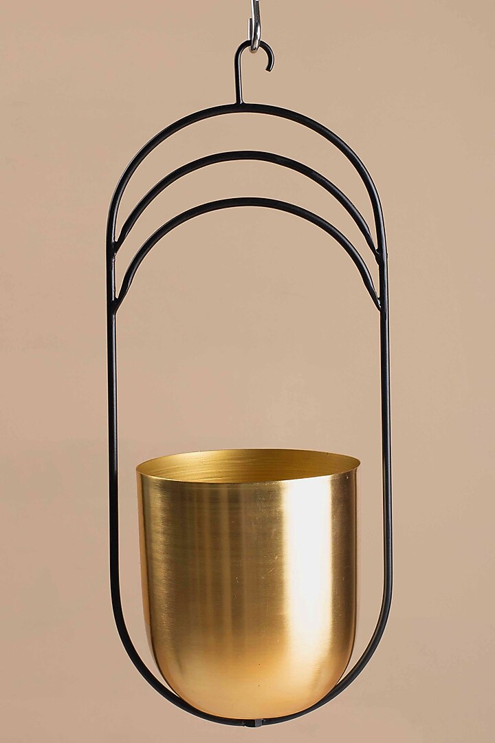 Gold Iron Hanging Planter by Muun Home at Pernia's Pop Up Shop