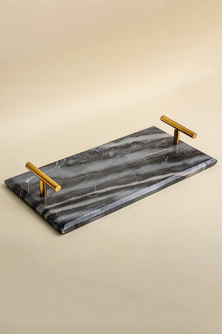 Grey Marble Serving Tray by Muun Home