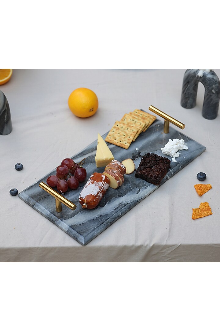 Grey Marble Serving Tray by Muun Home at Pernia's Pop Up Shop