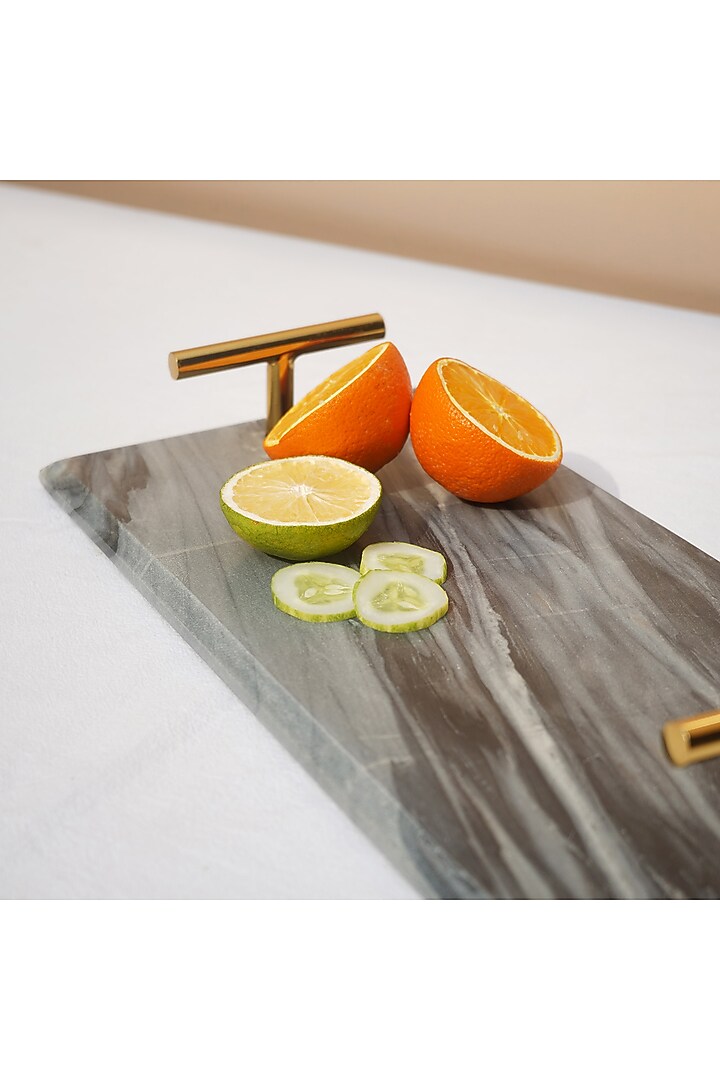 Grey Marble Serving Tray by Muun Home at Pernia's Pop Up Shop