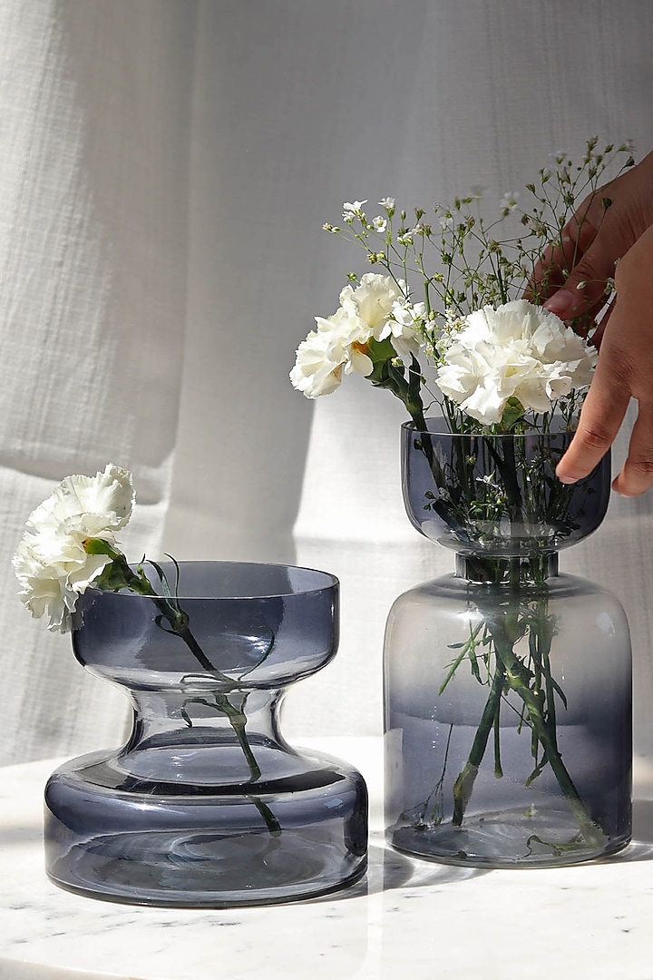 Slate Grey Glass Vase by Muun Home