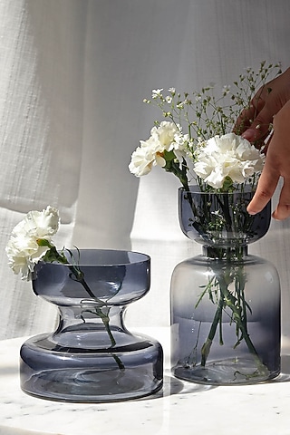 Slate Grey Glass Vase by Muun Home