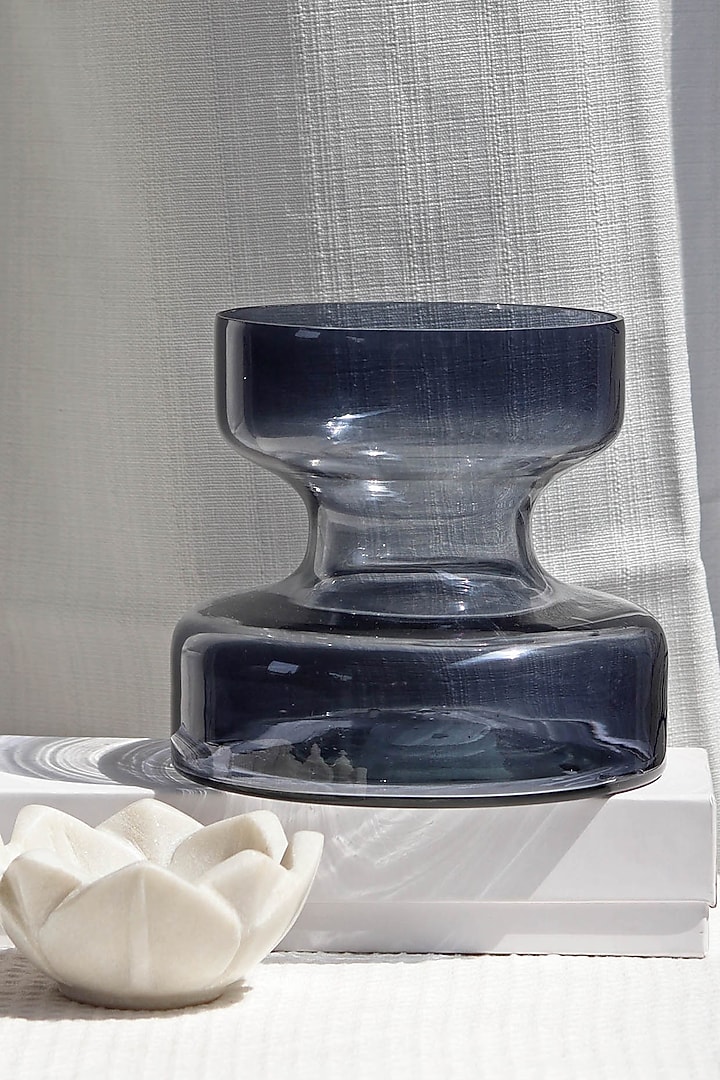 Slate Grey Glass Vase by Muun Home at Pernia's Pop Up Shop