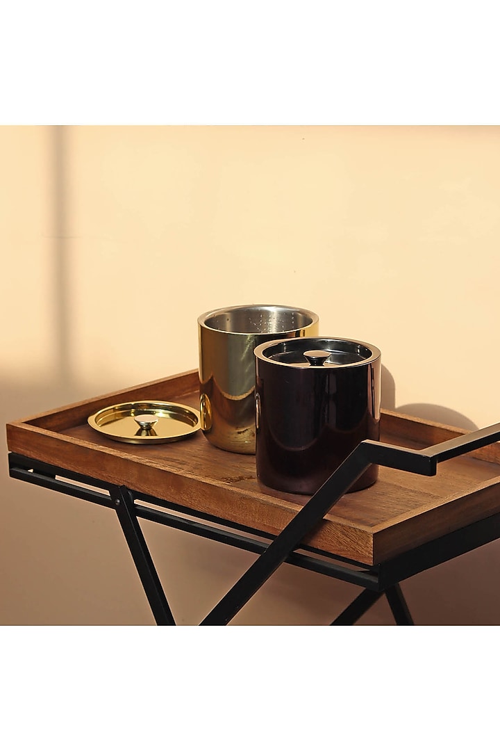 Black Stainless Steel Ice Bucket by Muun Home at Pernia's Pop Up Shop