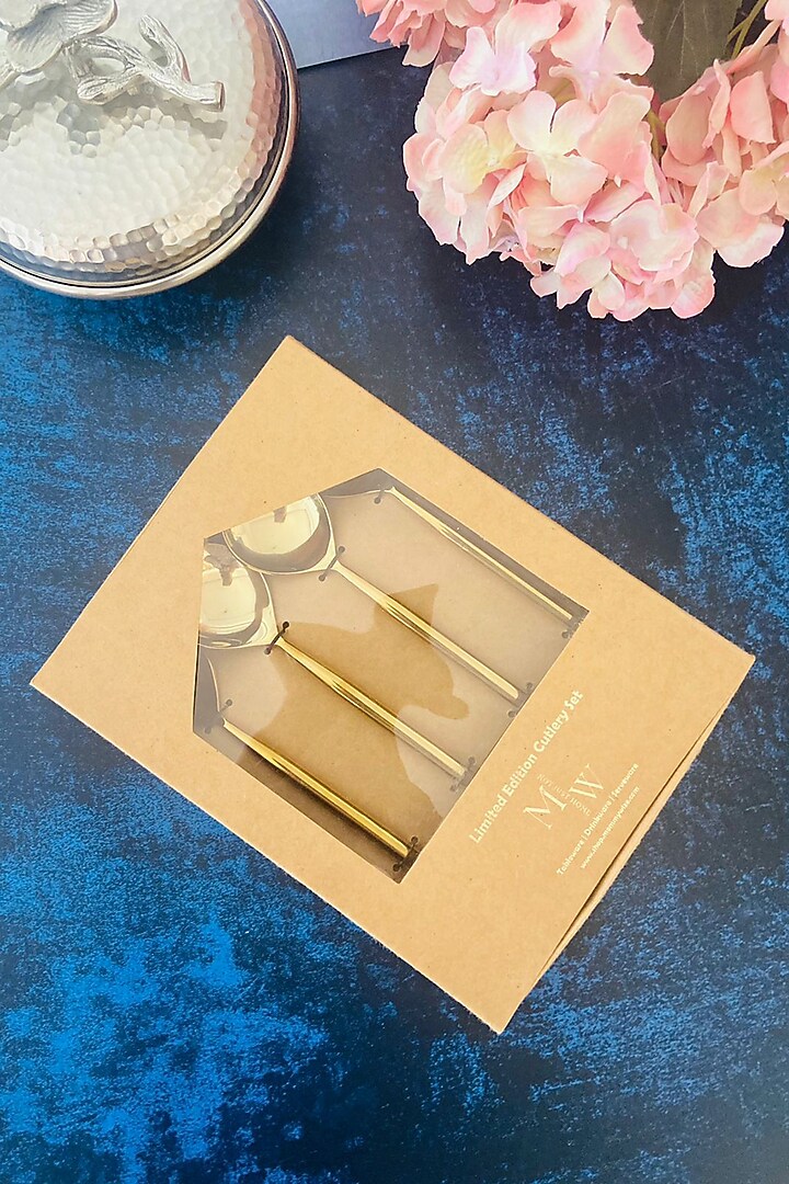 Gold Stainless Steel Spoons (Set of 4) by MW- Not Just Home at Pernia's Pop Up Shop