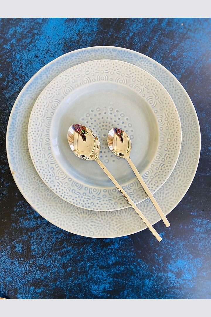 Silver Stainless Steel Hammered Cutlery Set by MW- Not Just Home at Pernia's Pop Up Shop