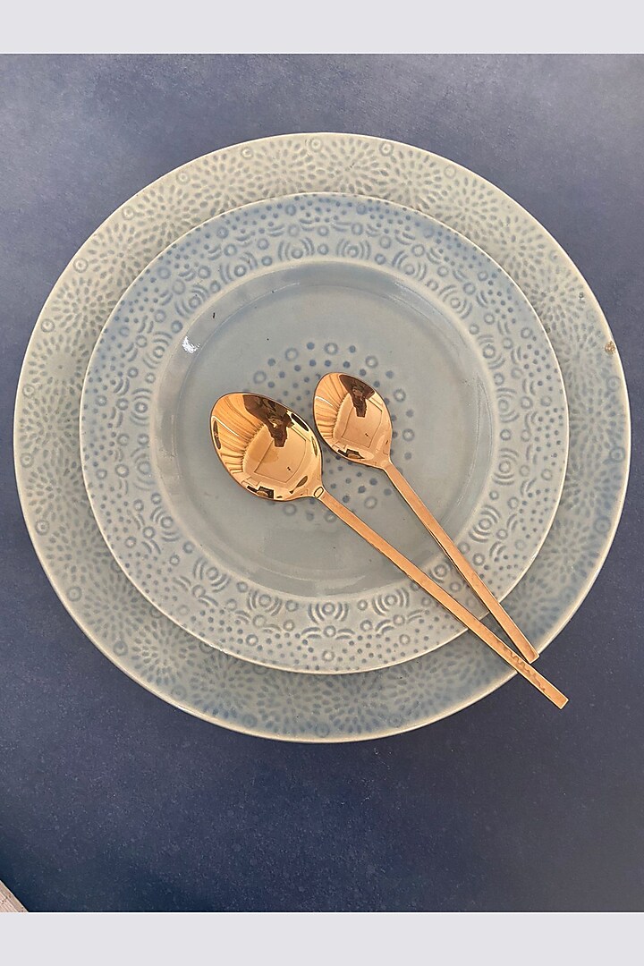 Rose Gold Stainless Steel Hammered Cutlery Set by MW- Not Just Home at Pernia's Pop Up Shop
