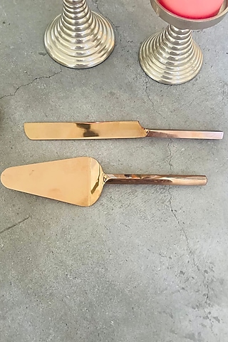 Rose Gold Stainless Steel Cake Server Set by MW- Not Just Home