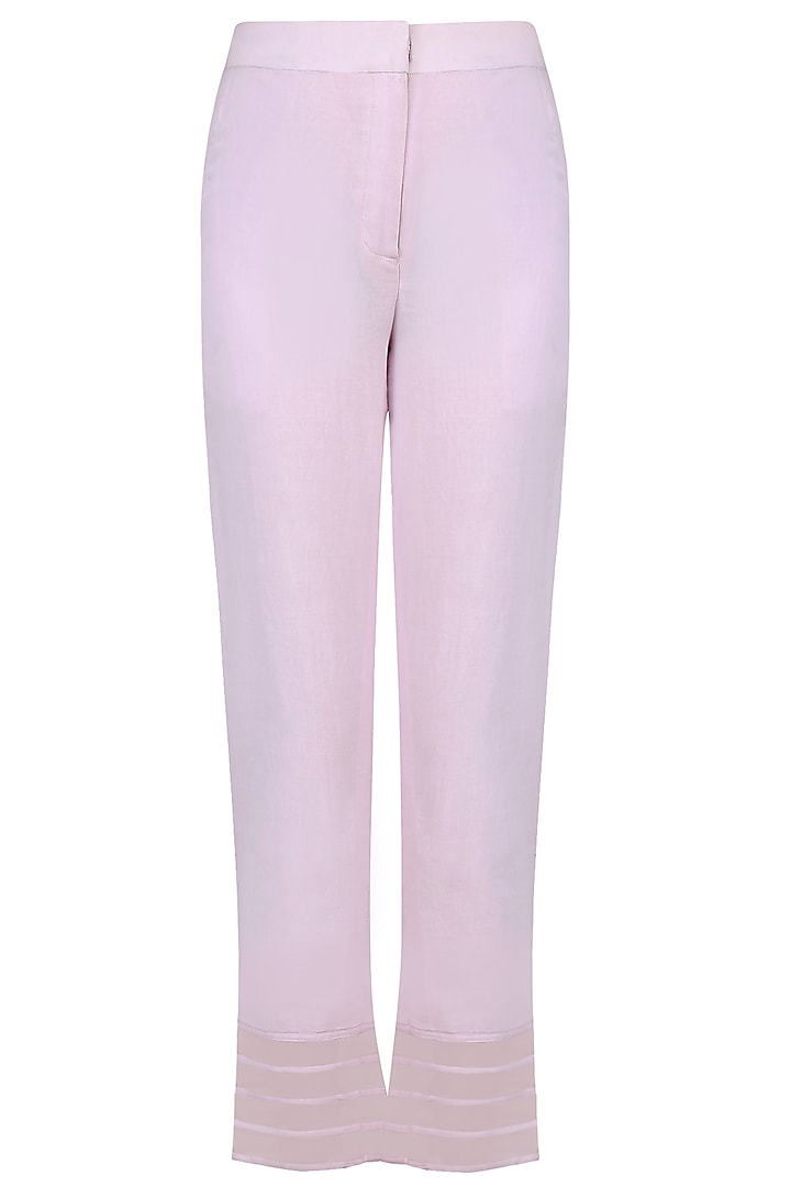 Lavender gota patti work straight kurta with pants available only at Pernia's Pop Up Shop.