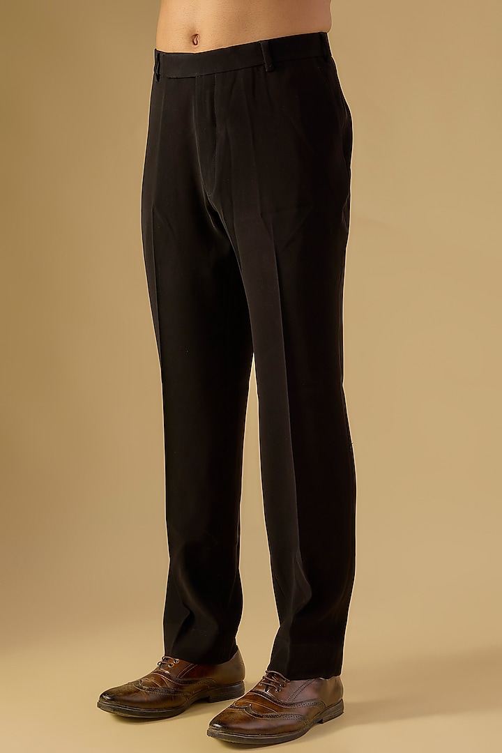 Wine Italian Fabric Embroidered Groom Bandhgala Set by Mayank Chawla at Pernia's Pop Up Shop