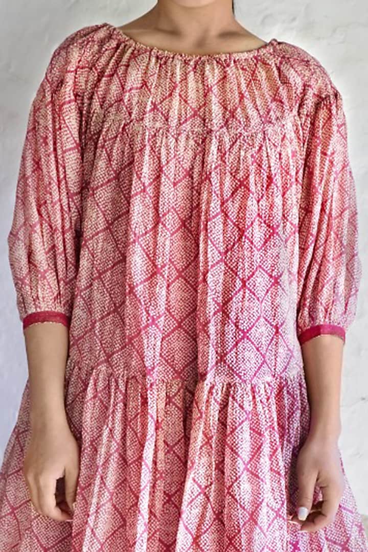 Rose Pink Vacation Dress With Print by Myoho at Pernia's Pop Up Shop