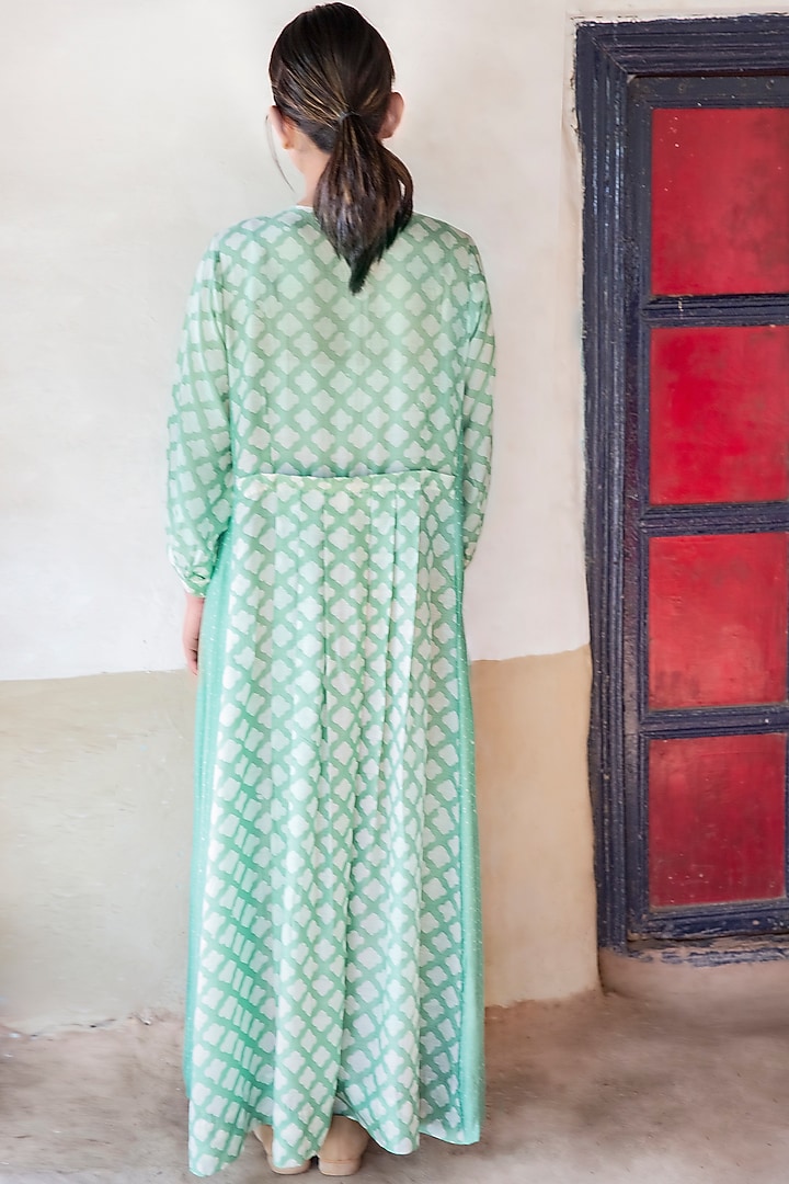 Pista Green Printed Maxi Vacation Dress by Myoho at Pernia's Pop Up Shop