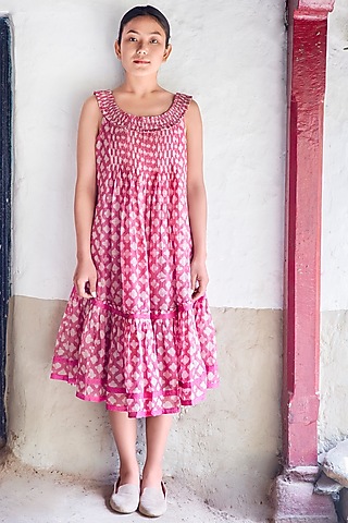 Candy Pink Panel Dress by Myoho