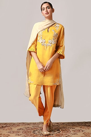 Marigold Embroidered Kurta Set by Myoho