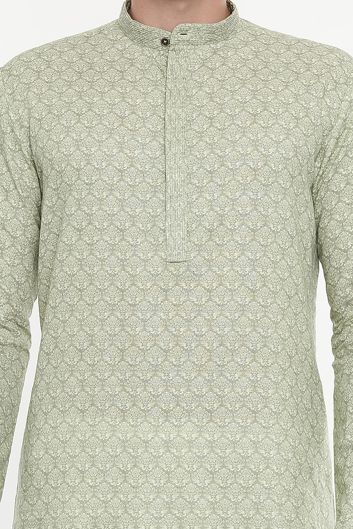 Olive Mist Pintuck Kurta main image 0