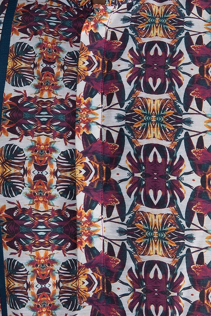 Multi Coloured Tropical Digital Printed Kurta Set by Mayank Modi at Pernia's Pop Up Shop