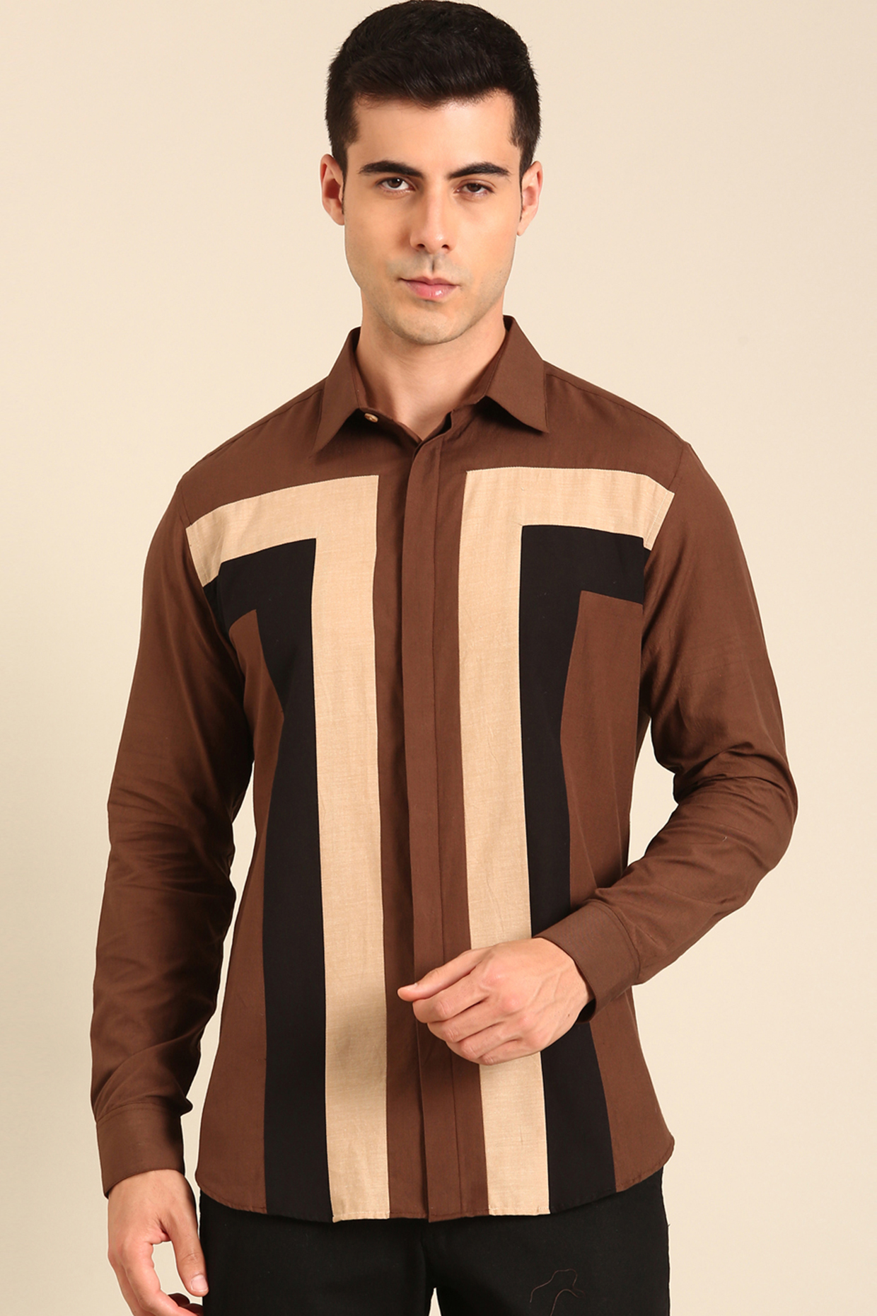 Multi-Colored Malai Cotton Shirt by Mayank Modi