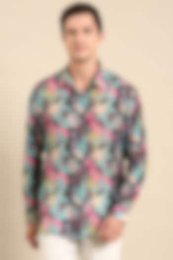 Multi-Colored Muslin Party Wear Shirt by Mayank Modi at Pernia's Pop Up Shop