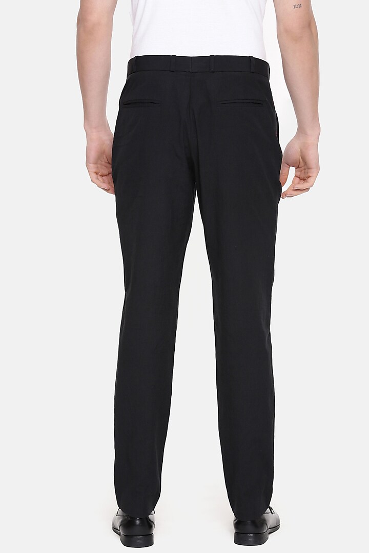Black Malai Cotton Pants by Mayank Modi at Pernia's Pop Up Shop