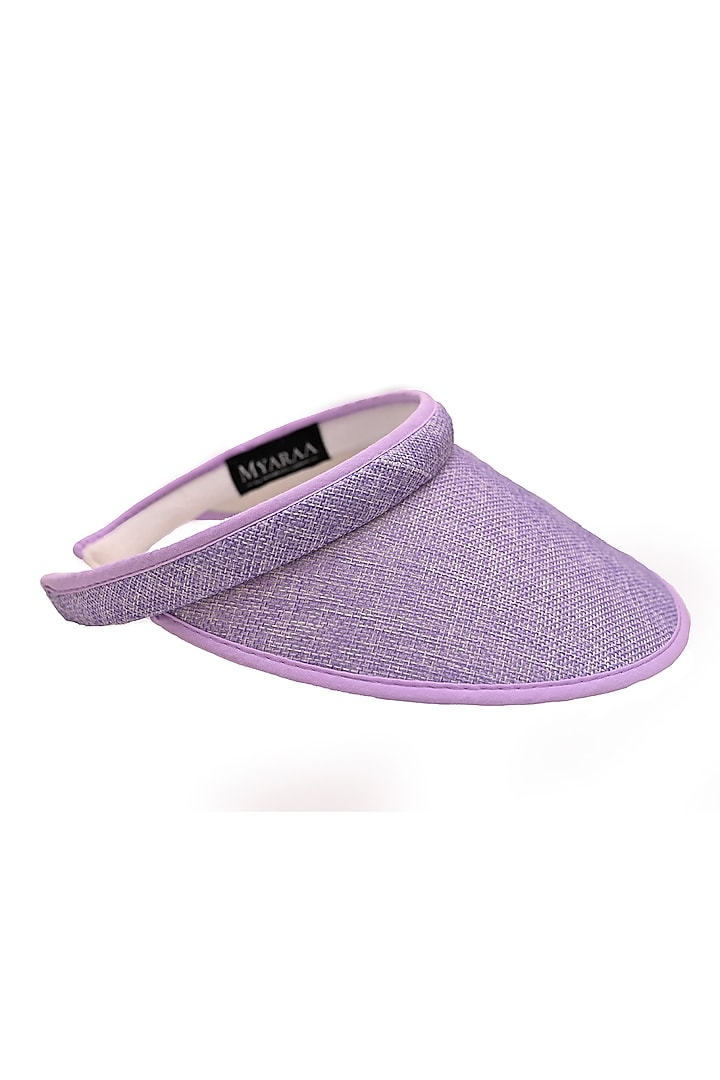 Lavender Recycled Plastic Visor Hat by Myaraa by Namrata Lodha at Pernia's Pop Up Shop