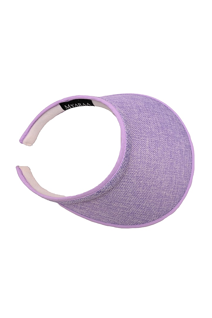 Lavender Recycled Plastic Visor Hat by Myaraa by Namrata Lodha at Pernia's Pop Up Shop